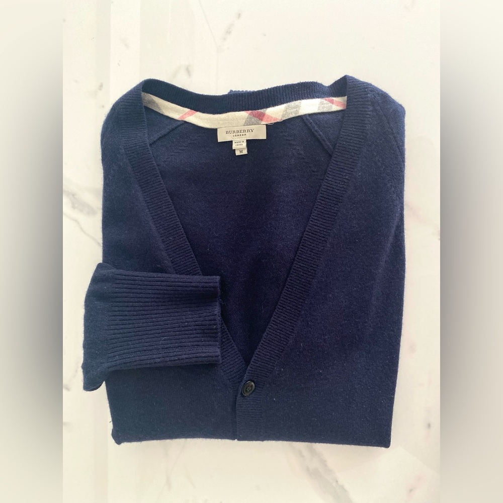 Burberry Cashmere Cardigan Sz M